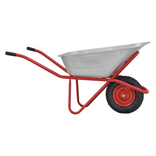 Тачка строительная BRADO 125 PROFI (до 125л, до 280кг, 1x4.00-8, пневмо, ось 16*100)