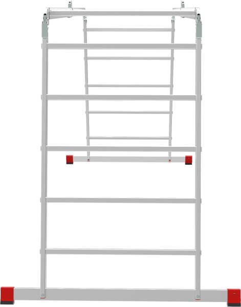 Лестница-трансформер профессиональная 4x5 развальцованных ступеней ширина 800 мм NV3326 Новая высота 3326405