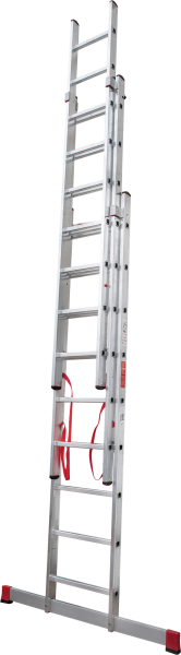 Лестница профессиональная алюминиевая трёхсекционная 3х9 ступеней NV3230 Новая высота 3230309