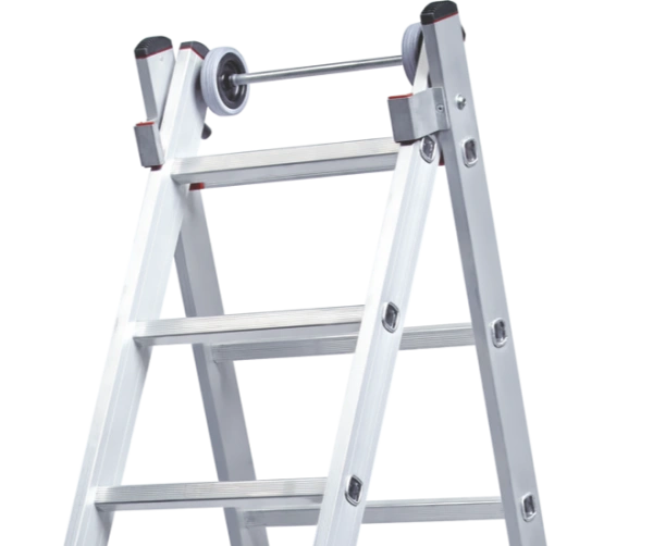 Лестница индустриальная алюминиевая двухсекционная 2x6 ступеней NV5220 Новая высота 5220206