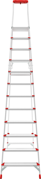 Стремянка профессиональная алюминиевая 12 ступеней с большой площадкой и органайзером NV3138 Новая высота 3138112