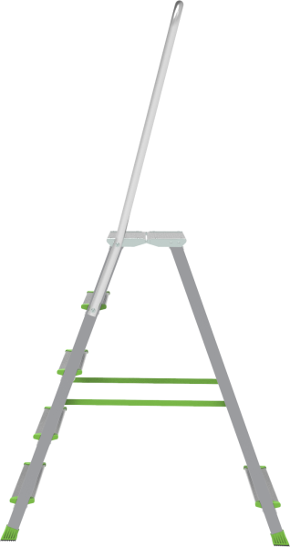 Стремянка алюминий-сталь 5 ступеней c дугой безопасности 800 мм NV2136 Новая высота 2136105