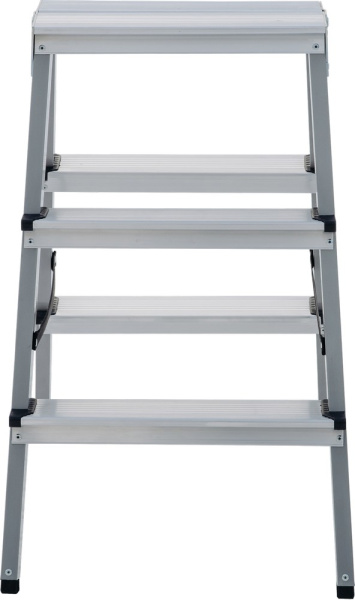 Стремянка алюминий-сталь двухсторонняя 2x3 ступени NV1140 Новая высота 1140203
