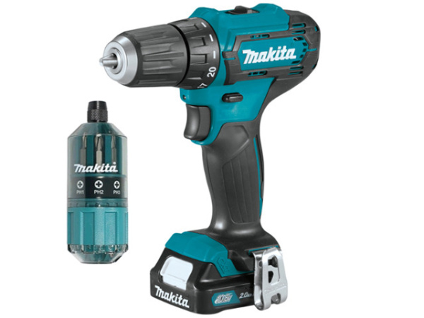 Аккумуляторная дрель-шуруповерт MAKITA DF 333 DWYE4 в чем. + набор бит 