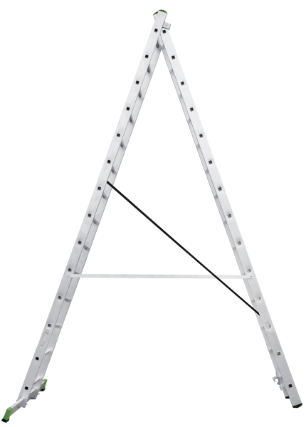 Лестница алюминиевая двухсекционная 2x14 ступеней NV2220 Новая высота 2220214