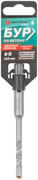 6x50/110 мм Бур по бетону SDS-plus GreatFlex Light 56-6110