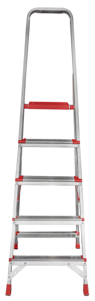 Стремянка профессиональная алюминиевая 5 ступеней 80/130 мм NV3112 Новая высота 3112105