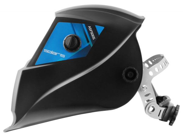 Щиток сварщика  с самозатемняющимся светофильтром Solaris ASF500S (1/2/1/2, 94х43 мм (40,4 см2), DIN 4/9-13, шлифовка, рег.чувств., рег.задерж.)