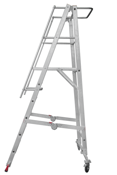 Индустриальная передвижная складная лестница-стремянка с платформой 6 ступеней NV5540 Новая высота 5540106