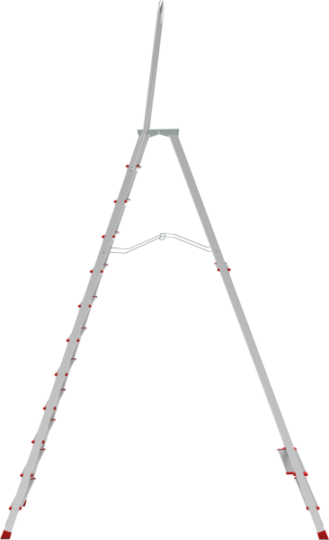 Стремянка профессиональная алюминиевая 12 ступеней площадка 350х260 мм дуга безопасности 800 мм NV3136 Новая высота 3136112
