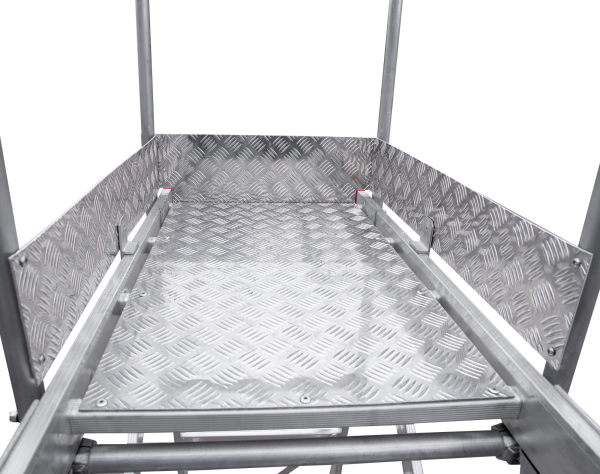 Индустриальная передвижная лестница-подмости 6 ступеней с платформой и ограждением NV5510 Новая высота 5510106