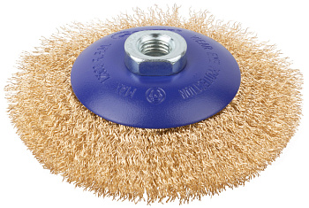 125 мм Щетка для УШМ «Тарелка» латунь Cutop Profi 82-903