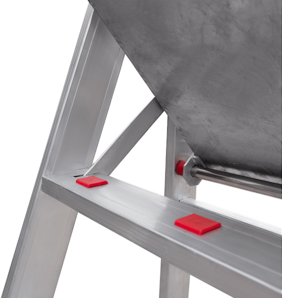 Стремянка алюминиевая 5 развальцованных ступеней 80 мм площадка 400х400 мм NV5170 Новая высота 5170105