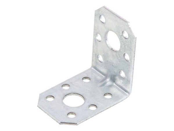 35х50х50 мм C 2,0 мм Уголок крепежный усиленный белый цинк (30 шт.)