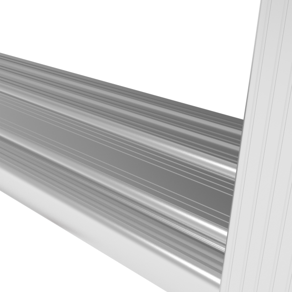 Лестница индустриальная алюминиевая односекционная 6 развальцованных ступеней 80 мм NV5214 Новая высота 5214106