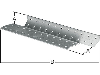 40x290 мм Держатель балки правый DB R белый цинк (5 шт.)