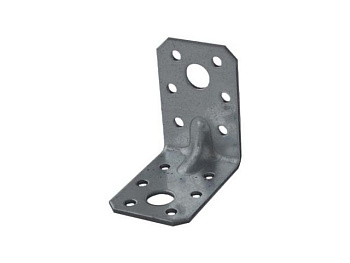 35х50х50 мм 1,8 мм Уголок крепежный усиленный белый цинк (30 шт.)