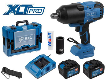 Аккумуляторный ударный гайковерт BULL SC 1810 Xcase, XLTpro, БЕСЩЕТ., 18 В, 1500 Н*м, 3/4", 2х6 А*ч, з/у 6 А 