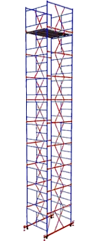 Вышка-тура ВСП стальная 1+9 высота до помоста 11 м площадка 1,2x2 м