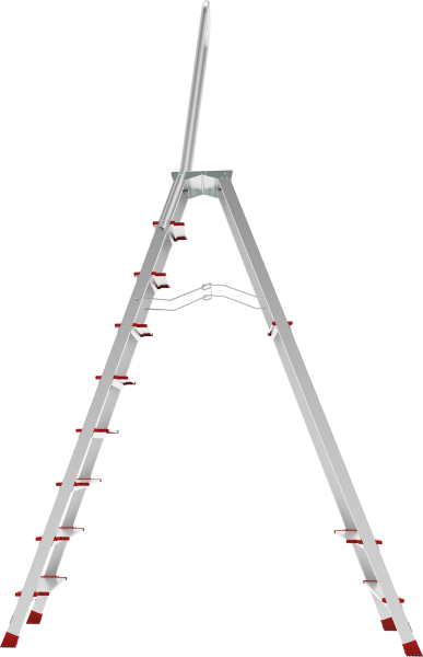 Стремянка профессиональная алюминиевая 9 ступеней 130мм площадка 350х260мм дуга безопасности 800мм Новая высота 3139109