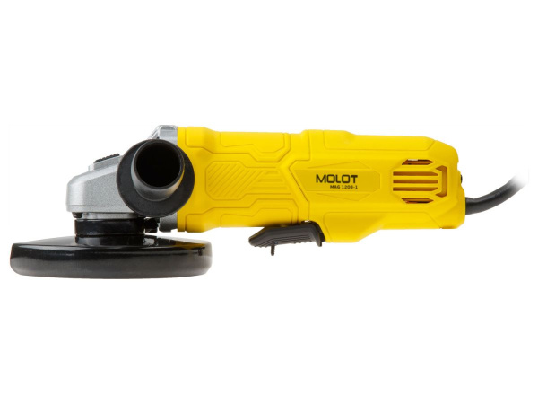 Одноручная углошлифмашина MOLOT MAG 1208-1 в кор. (800 Вт, диск 125х22 мм)