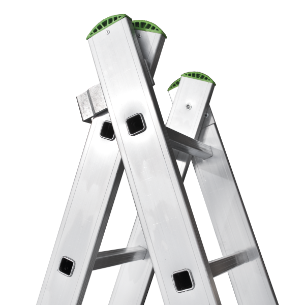 Лестница алюминиевая двухсекционная 2x9 ступеней NV2220 Новая высота 2220209