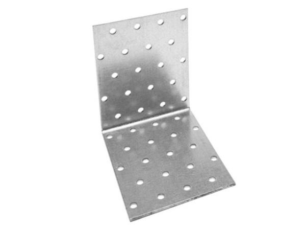 80х100х100 мм Уголок крепежный равносторонний KUR белый цинк (10 шт.)