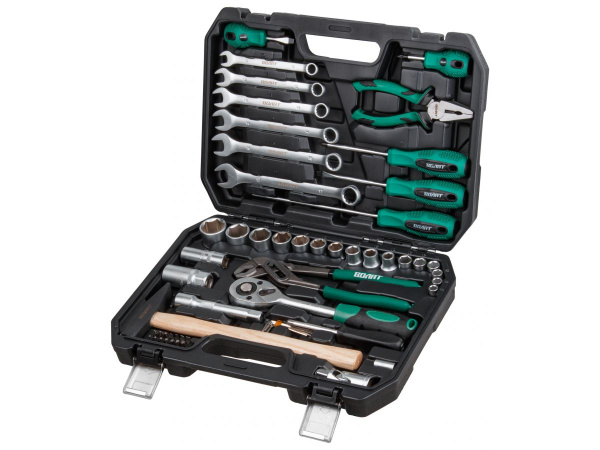 Набор слесарного инстр-та в чем. 56пр. ВОЛАТ (1/4", 1/2", 6 граней)