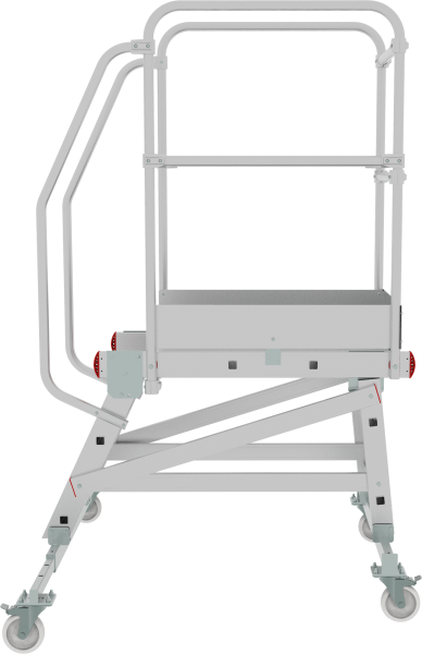 Индустриальная передвижная лестница-подмости 3 ступени с платформой и ограждением NV5510 Новая высота 5510103