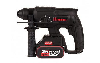 Перфоратор аккумуляторный бесщеточный Kress KU390.4 20В 2 Дж 4Ач х 2 ЗУ 6А кейс