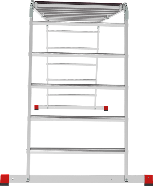 Лестница-трансформер профессиональная 4x5 развальцованных ступеней с помостом ширина 800 мм NV3336 Новая высота 3336405