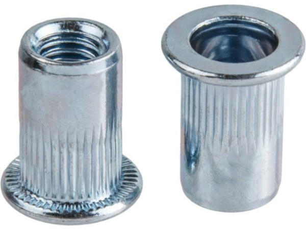 M4 Заклепка резьбовая потай цилиндрический бортик белый цинк (18000 )