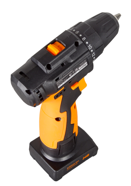 Дрель-шуруповерт аккумуляторная ДА-24Л-2К/Б (2,0 А/ч) (бесщеточный двигатель) Вихрь