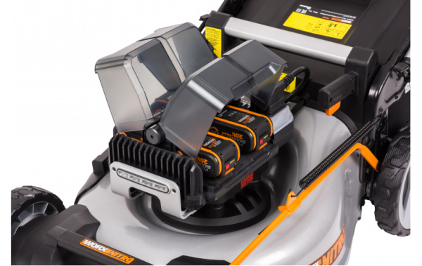 Газонокосилка аккумуляторная самоходная WORX WG761E 80В (20Вх4) 51см 4 х 4Ач BASECAMP 4х1А