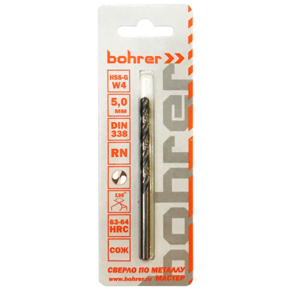 4,0x43/75 мм Cверло по металлу HSS-G DIN 338 Мастер Bohrer 31520040