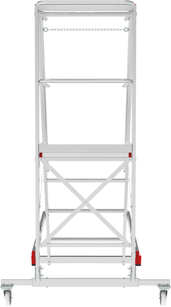 Индустриальная передвижная складная лестница-стремянка с платформой 4 ступени NV5540 Новая высота 5540104