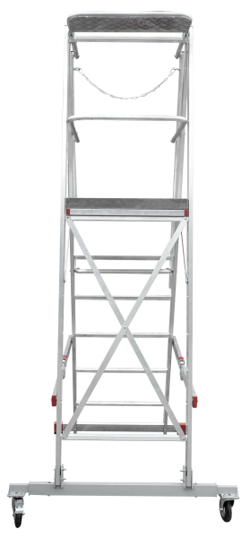 Индустриальная передвижная складная лестница-стремянка с платформой 6 ступеней NV5540 Новая высота 5540106