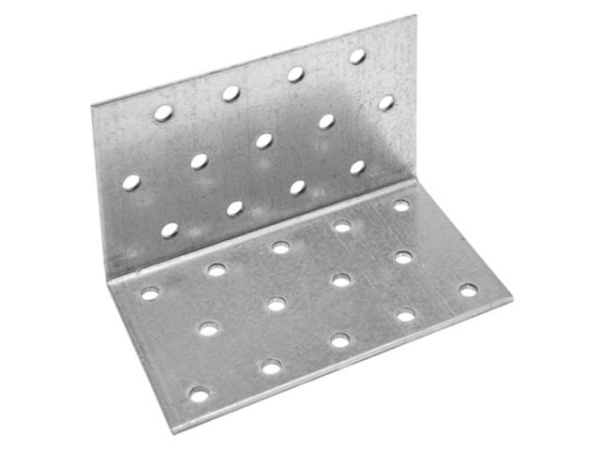 100х60х60 мм Уголок крепежный равносторонний KUR белый цинк (10 шт.)