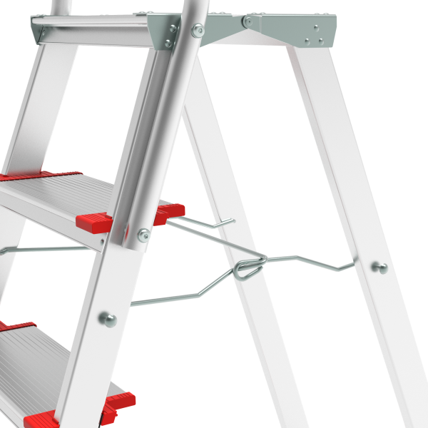 Стремянка профессиональная алюминиевая 3 ступени 130мм площадка 350х260мм дуга безопасности 800мм Новая высота 3139103