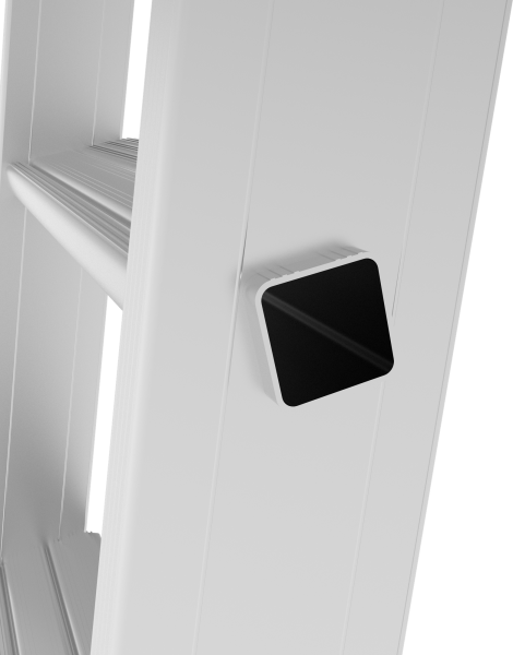 Лестница индустриальная алюминиевая односекционная 6 развальцованных ступеней 80 мм NV5214 Новая высота 5214106