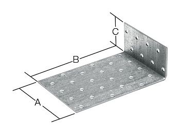 80х80х40 мм Уголок крепежный анкерный KUL белый цинк (10 шт.)