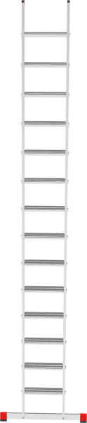 Лестница индустриальная алюминиевая односекционная 14 развальцованных ступеней 80 мм NV5214 Новая высота 5214114