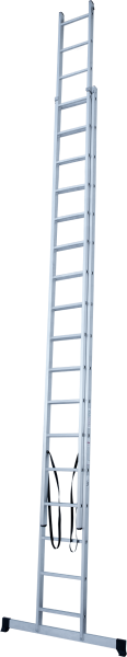 Лестница алюминиевая двухсекционная 2x17 ступеней NV1220 Новая высота 1220217