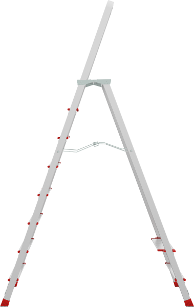 Стремянка профессиональная алюминиевая 8 ступеней с большой площадкой NV3130 Новая высота 3130108