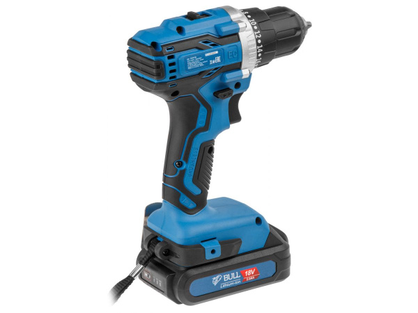 Аккум. дрель-шуруповерт BULL SR 1803 в чем. (18.0 В, 2 акк., 2.0 А/ч Li-Ion, 2 скор., 50 Нм, шурупы до 10 мм)