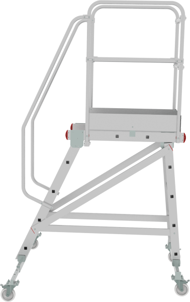 Индустриальная передвижная лестница-подмости 5 ступеней с платформой и ограждением NV5510 Новая высота 5510105