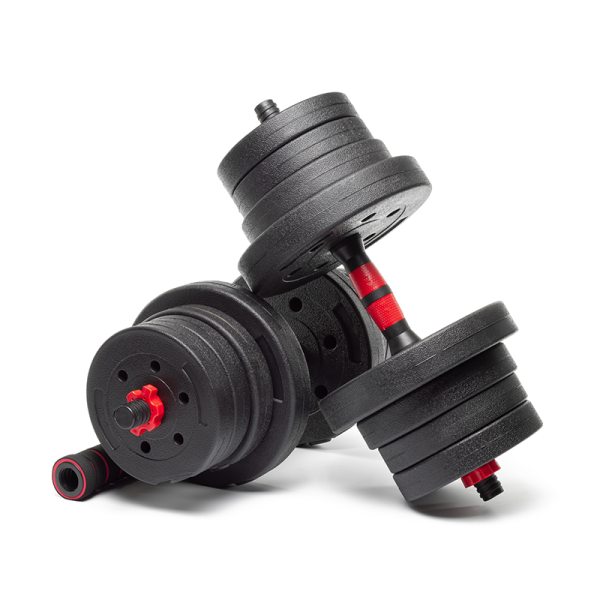 Набор композитных гантелей AMETIST 24 кг с соединительным грифом