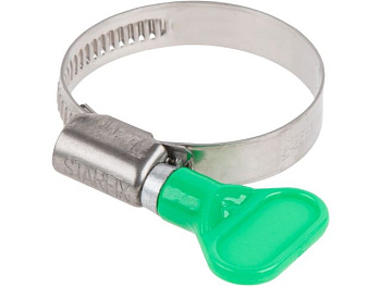 30-45 мм Хомут червячный с ключом бабочка нерж.сталь W2 (10 шт.)