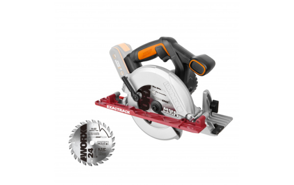 Циркулярная пила аккумуляторная WORX WX530.9, 20В, без АКБ и ЗУ