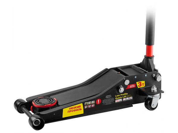 Домкрат подкатной 3т быстрый подъем 75-505мм STARTUL AUTO (ST8013-04) (h min 75мм, h max 505мм, Quick LIFT, низкопрофильный)